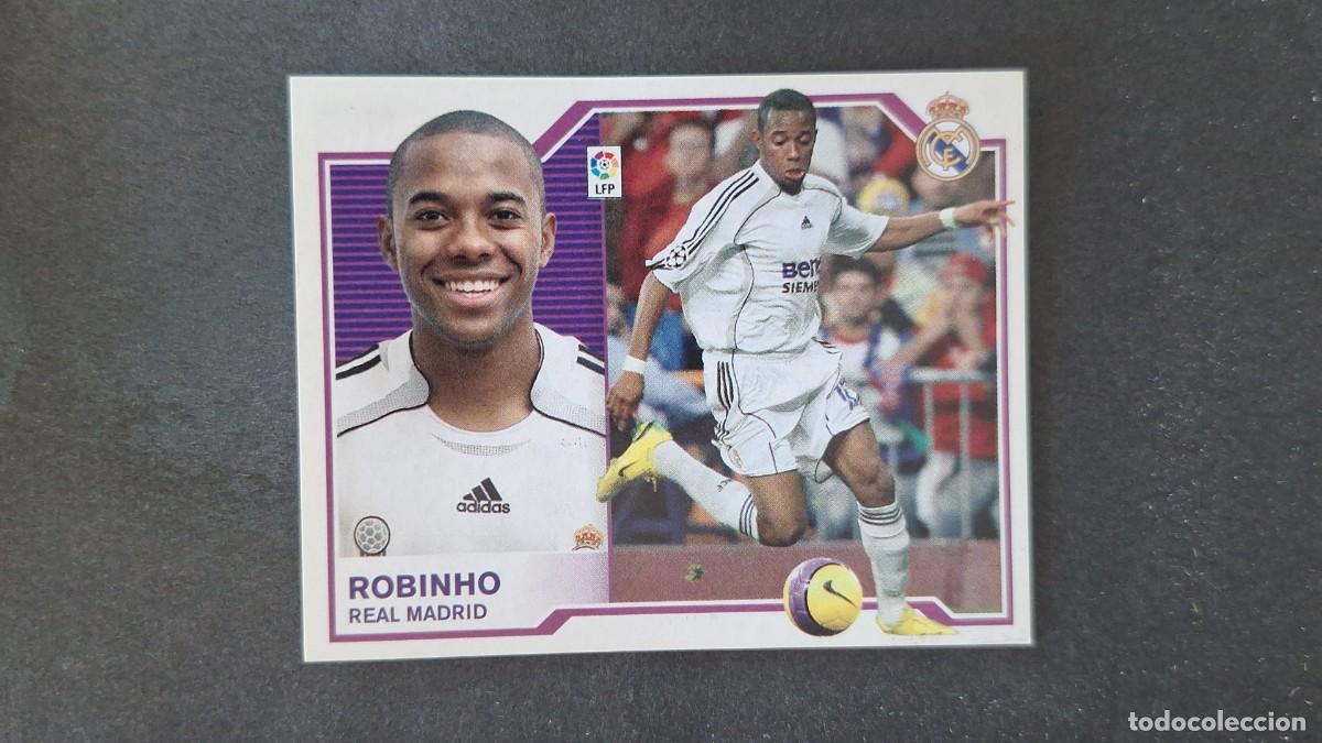 Fu&szlig;ball-Sticker: ROBINHO REAL MADRID LIGA ESTE 2007 2008 07 08 NUNCA PEGADO SIN PEGAR