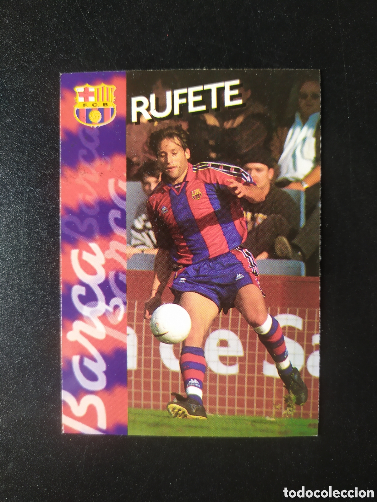 Figurine di Calcio: Colecci&oacute;n oficial FC Barcelona 1996 1997 96 97 panini Rufete n&ordm; 120