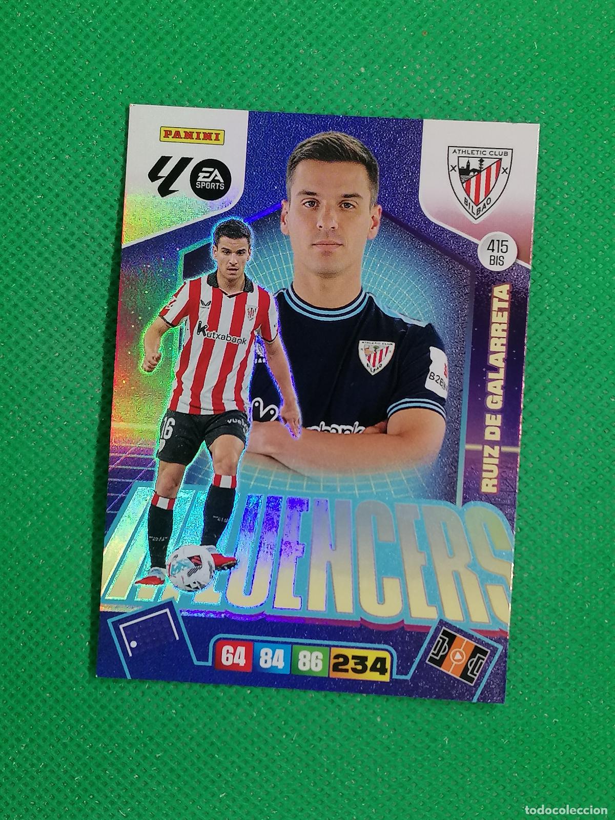 Cromos de f&uacute;tbol: 415BIS 415 BIS RUIZ DE GALARRETA BILBAO INFLUENCERS AMPLIACION ⚽ LIGA ADRENALYN XL 2025 2026 25 26 ⚽