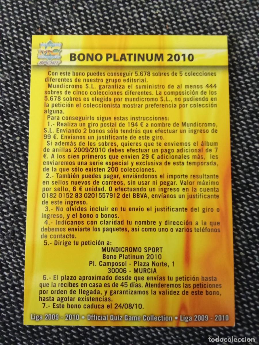 Football Stickers: Bono platinum 2010 super- comod&iacute;n 2010 mate quiz game collection 2010