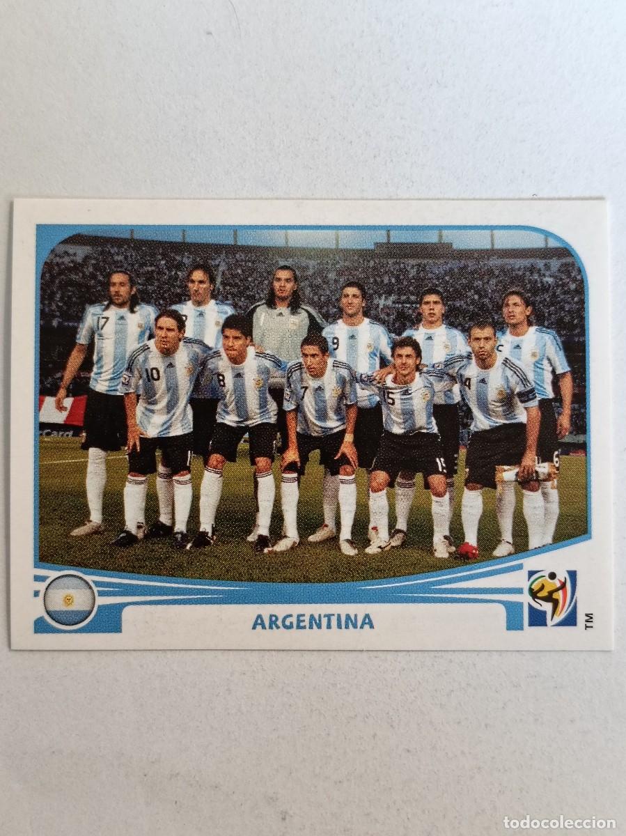 Cromos de f&uacute;tbol: #106 ALINEACION ARGENTINA MUNDIAL SUDAFRICA 2010 PANINI