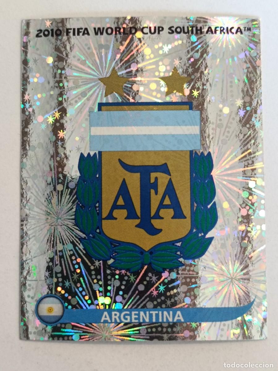 Cromos de f&uacute;tbol: #107 ESCUDO ARGENTINA MUNDIAL SUDAFRICA 2010 PANINI