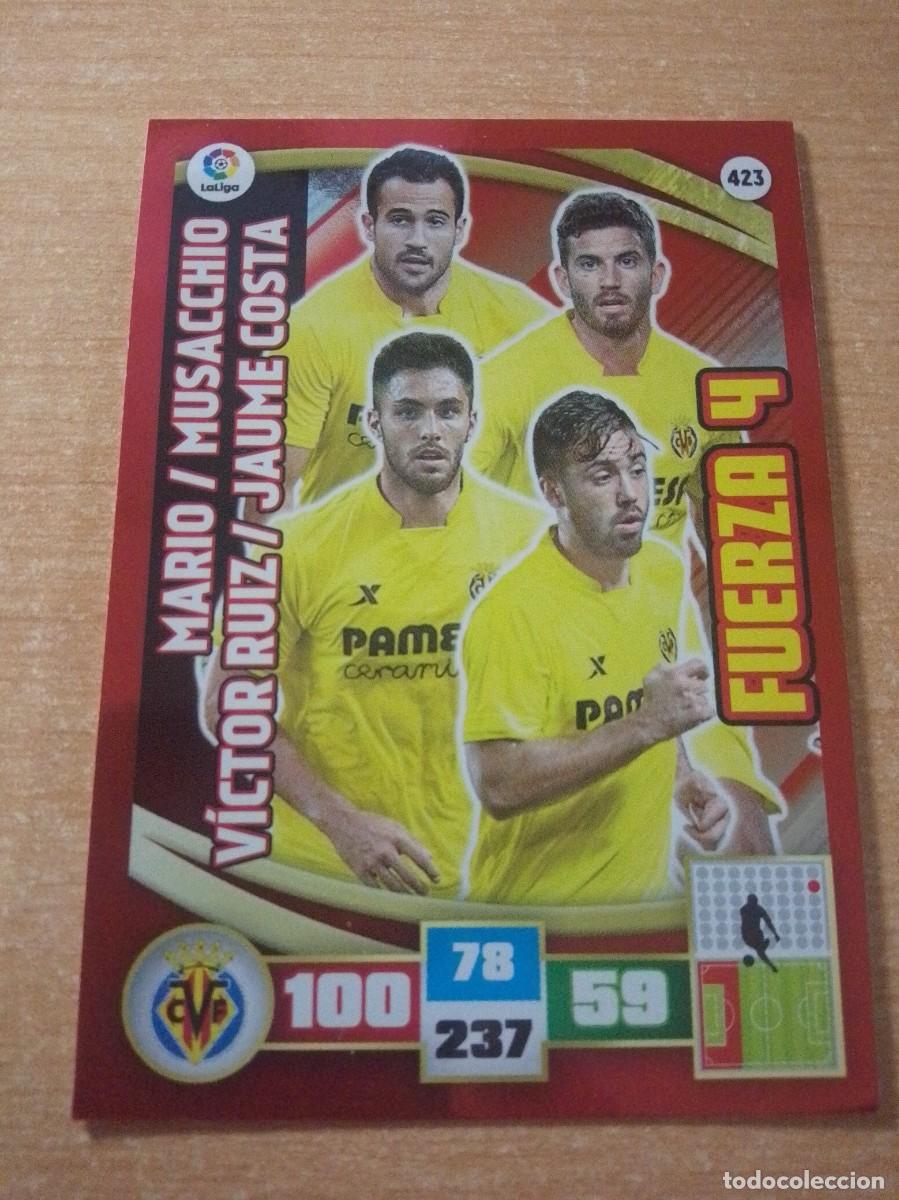Fu&szlig;ball-Sticker: 423 FUERZA 4 DEL VILLARREAL 15 16 ADRENALYN XL 2015 2016