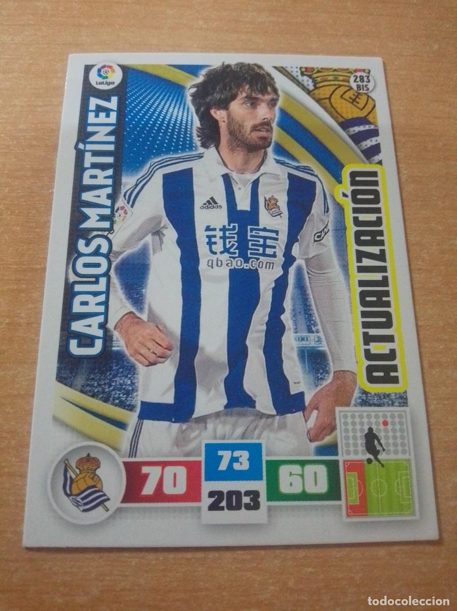 Cromos de F&uacute;tbol: 283 BIS CARLOS MART&Iacute;NEZ ACTUALIZACI&Oacute;N DE LA REAL SOCIEDAD 15 16 ADRENALYN XL 2015 2016
