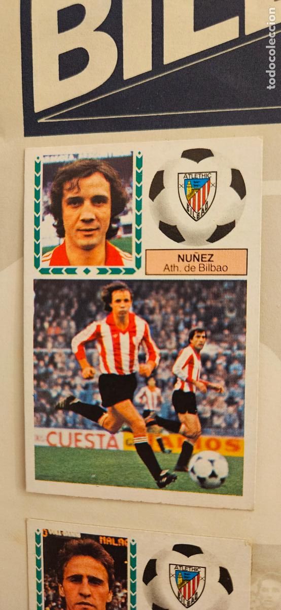 Fu&szlig;ball-Sticker: nu&ntilde;ez athletic de bilbao este 1983 1984 83 84 despegado