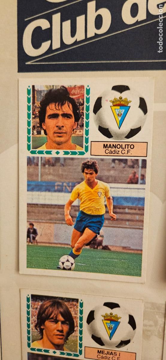 Fu&szlig;ball-Sticker: manolito cadiz este 1983 1984 83 84 despegado