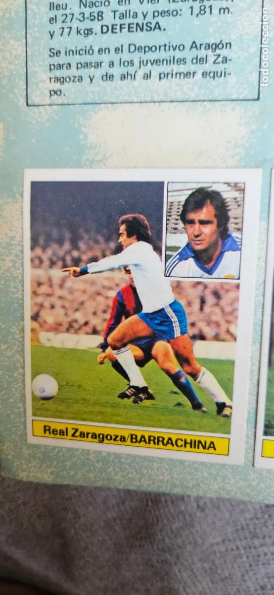 Fu&szlig;ball-Sticker: barrachina este zaragoza 1981 1982 81 82 despegado