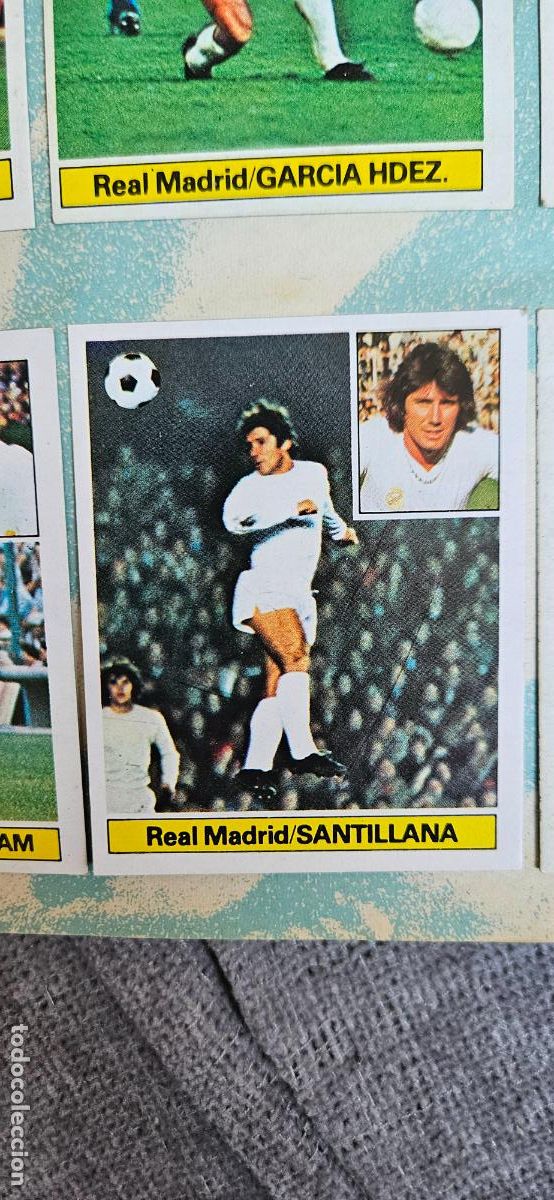 Fu&szlig;ball-Sticker: santillana este real madrid 1981 1982 82 81 despegado