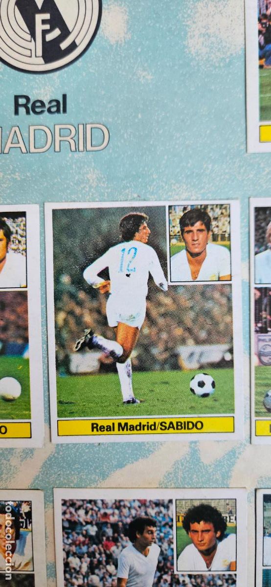 Fu&szlig;ball-Sticker: sabido este real madrid 1981 1982 82 81 despegado