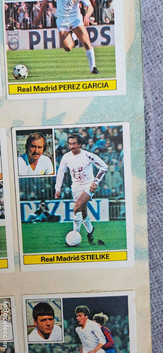 Fu&szlig;ball-Sticker: stielike este real madrid 1981 1982 82 81 despegado