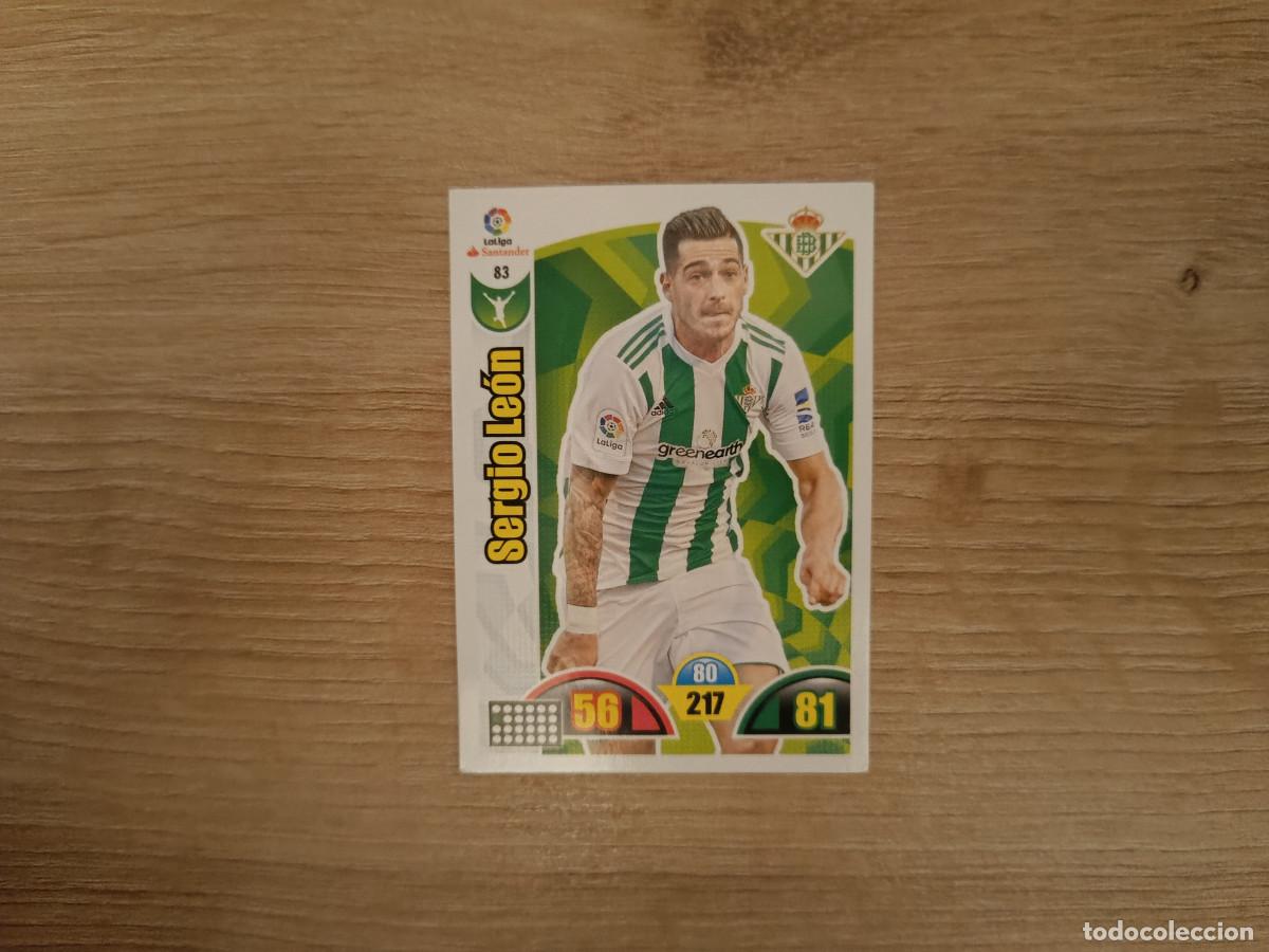 Fu&szlig;ball-Sticker: CROMO DE F&Uacute;TBOL PANINI ADRENALYN SERGIO LEON 83 BETIS 17 18 2017 2018
