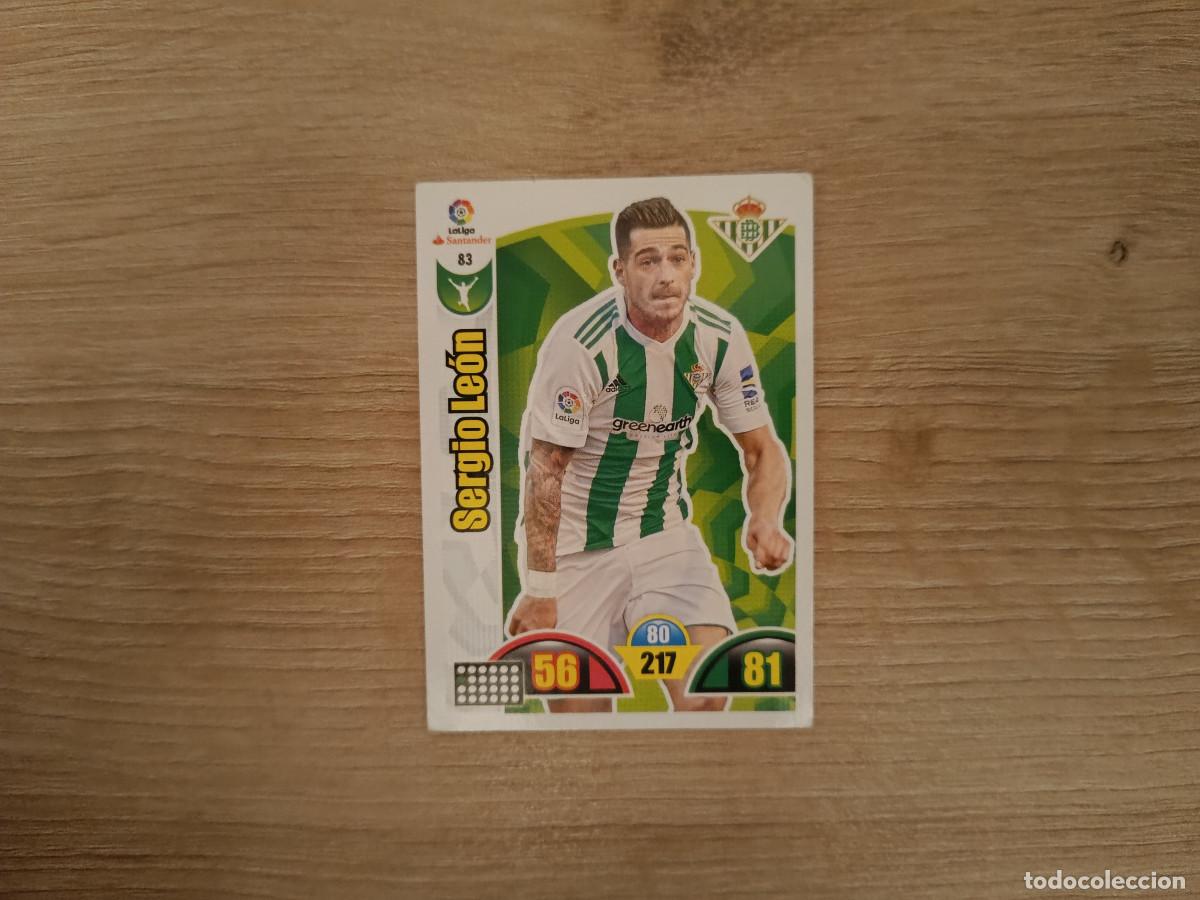 Figurine di Calcio: CROMO DE F&Uacute;TBOL PANINI ADRENALYN SERGIO LEON 83 BETIS 17 18 2017 2018