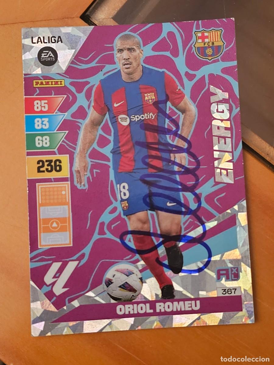Football Stickers: Cromo firmado de Oriol Romeu con aut&oacute;grafo, FC Barcelona