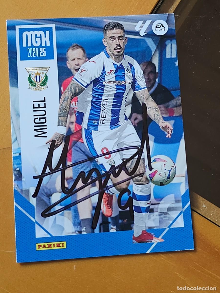 Football Stickers: Cromo firmado de Miguel de la Fuente con aut&oacute;grafo, CD Legan&eacute;s