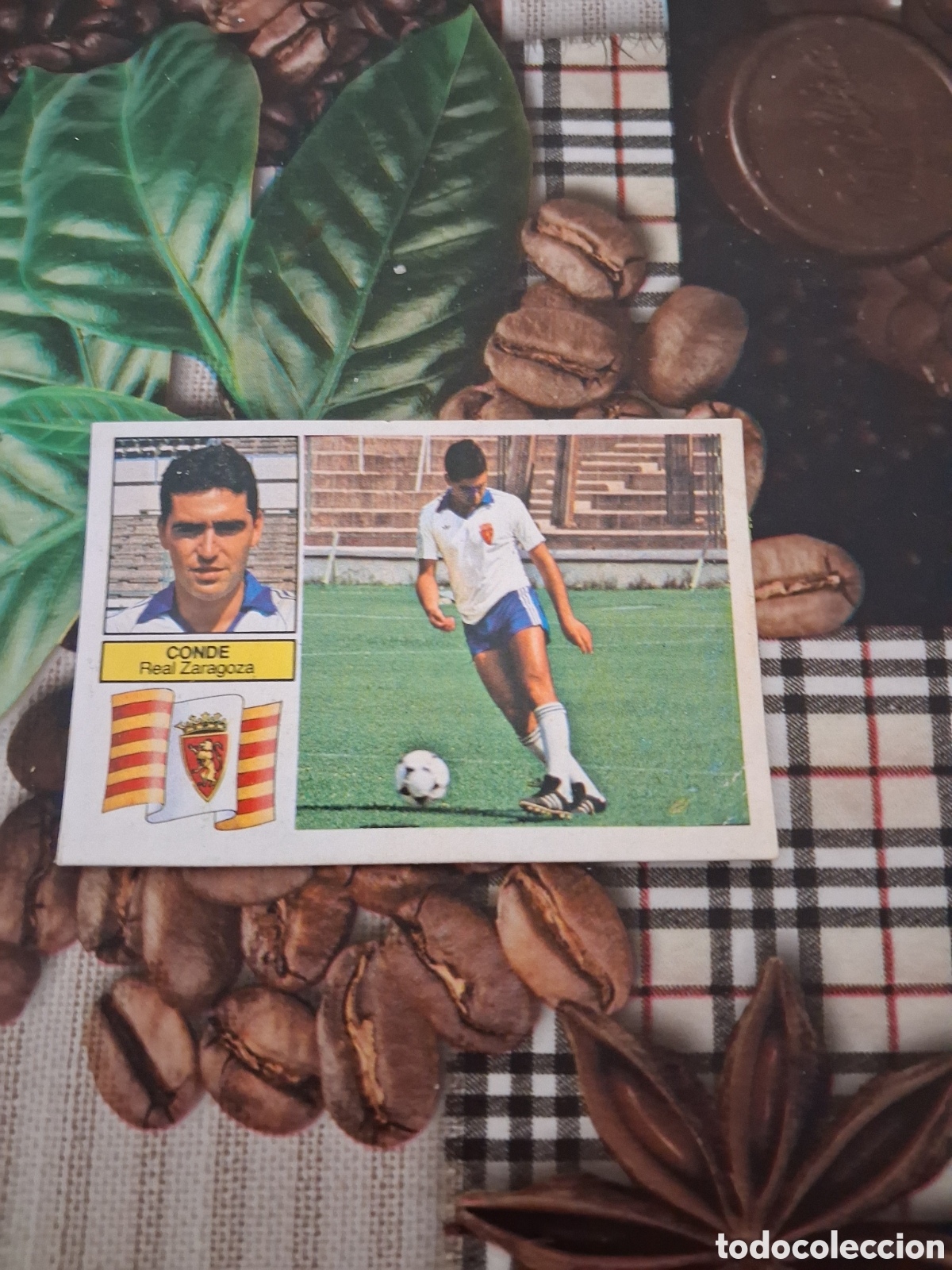 Fu&szlig;ball-Sticker: Liga este 82 83 conde fichaje N 5 del Zaragoza recuperado del &aacute;lbum ver fotos