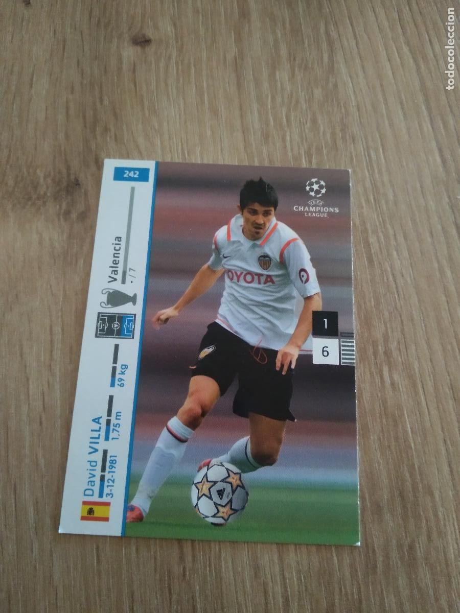 Cromos de F&uacute;tbol: 242 DAVID VILLA VALENCIA CROMO FUTBOL 07-08 ADRENALYN PANINI UEFA CHAMPIONS LEAGUE 2007-2008