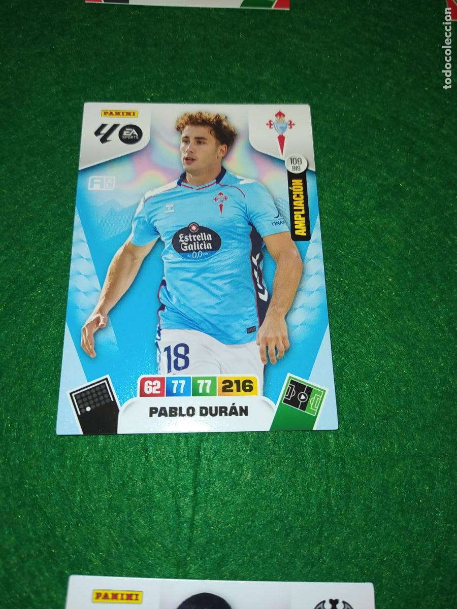 Fu&szlig;ball-Sticker: adrenalyn xl 2025 2026 codigo sin activar AMPLIACION n&ordm; 108bis pablo duran celta de vigo