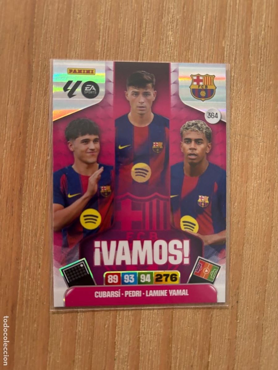 Cromos de f&uacute;tbol: CROMO ADRENALYN 2025-26 25-26 VAMOS BARCELONA N 364 C&oacute;digo sin activar