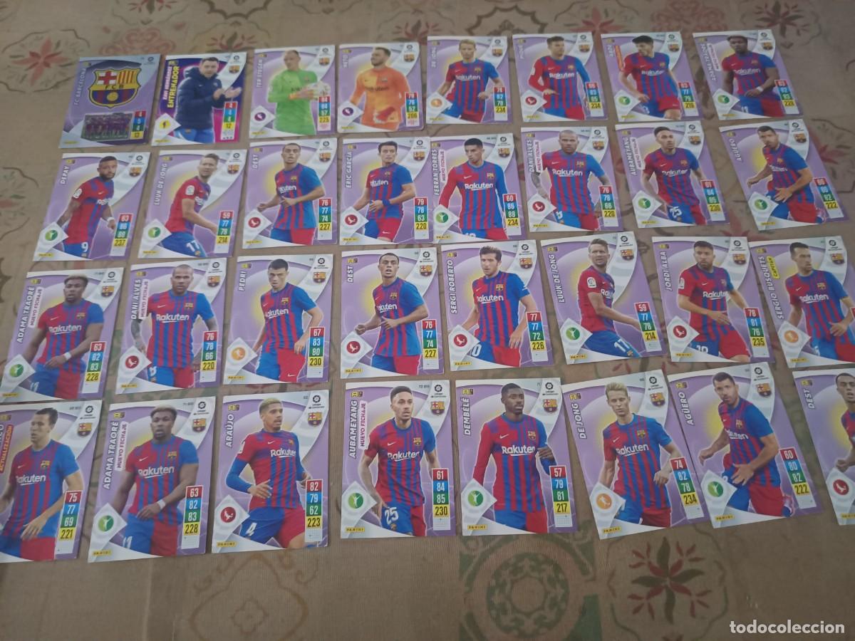Football Stickers: 32 cartas FC Barcelona. Adrenalyn de la temporada 2021-2022