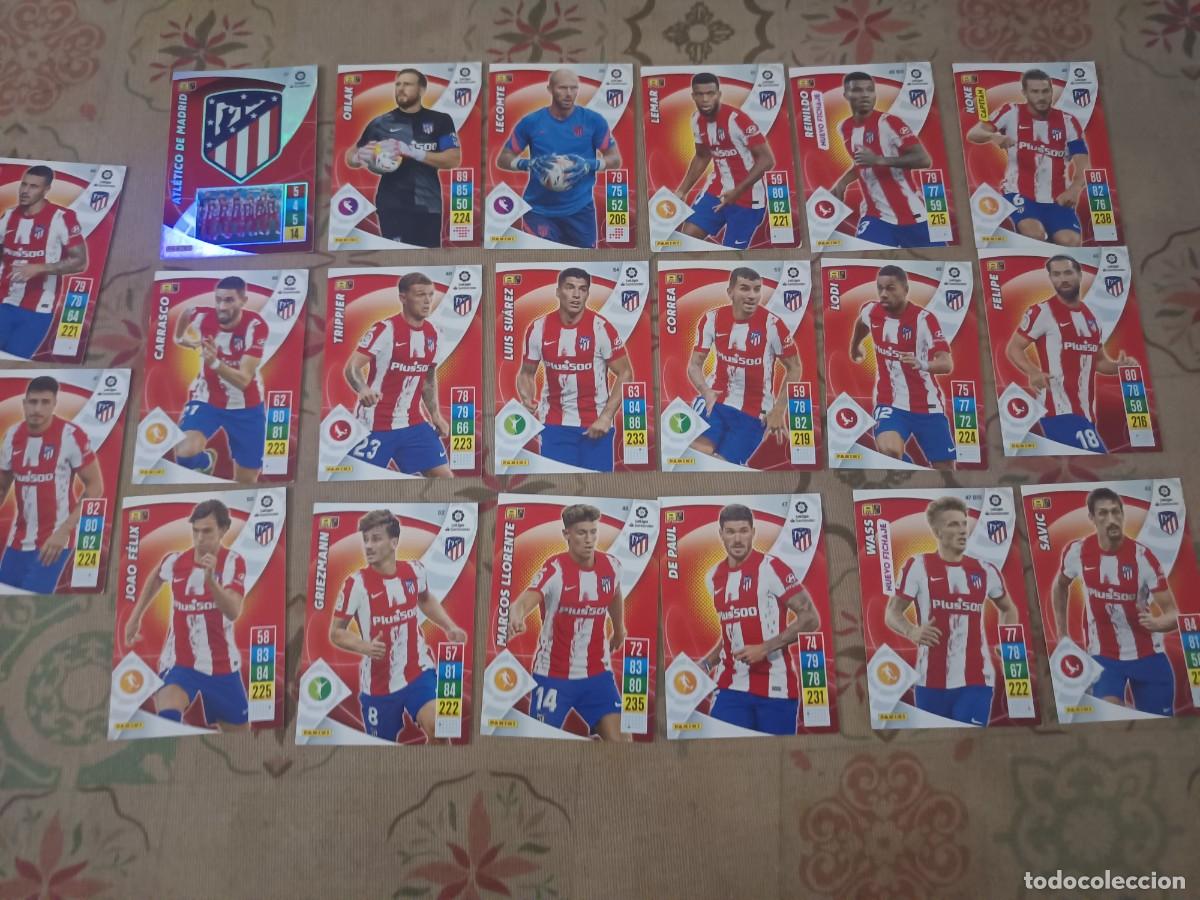 Cromos de F&uacute;tbol: 20 CARTAS Atl&eacute;tico de Madrid. 2021-2022 aDRENALYN