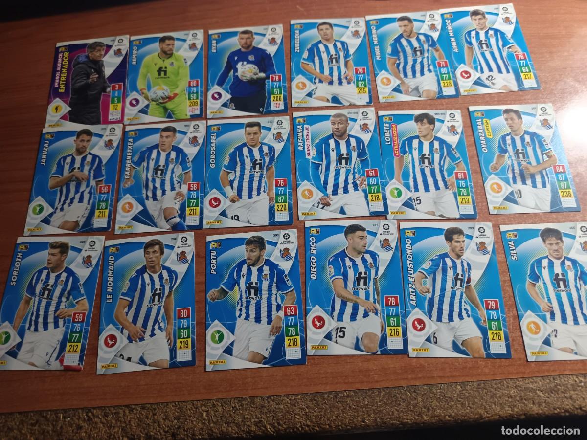 Cromos de F&uacute;tbol: 18 cromos Real Sociedad. 2021-2022 Adrenalyn
