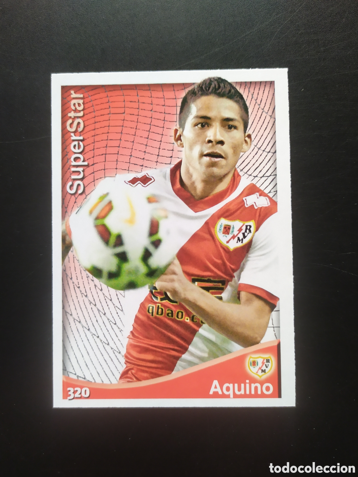 Cromos de F&uacute;tbol: Mundicromo fichas Liga 2014 2015 14 15 Aquino superstar n&deg; 320 Rayo Vallecano