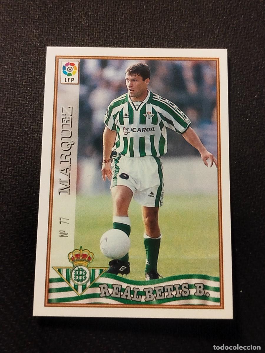 Figurine di Calcio: 77. M&aacute;rquez (Real Betis) Mundicromo - Las Fichas de la Liga 97-98