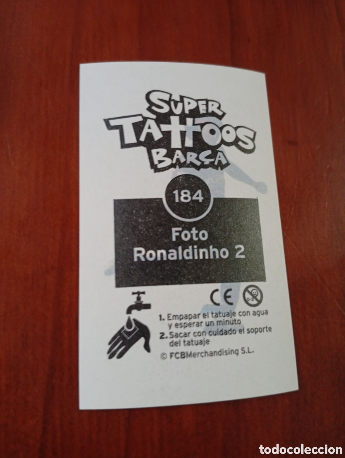 Cromos de F&uacute;tbol: CROMO SUPER TATTOOS BAR&Ccedil;A BARCA FUTBOL BARCELONA N &ordm; 184 FOTO RONALDINHO 2 CALCOMANIA TATUAJE