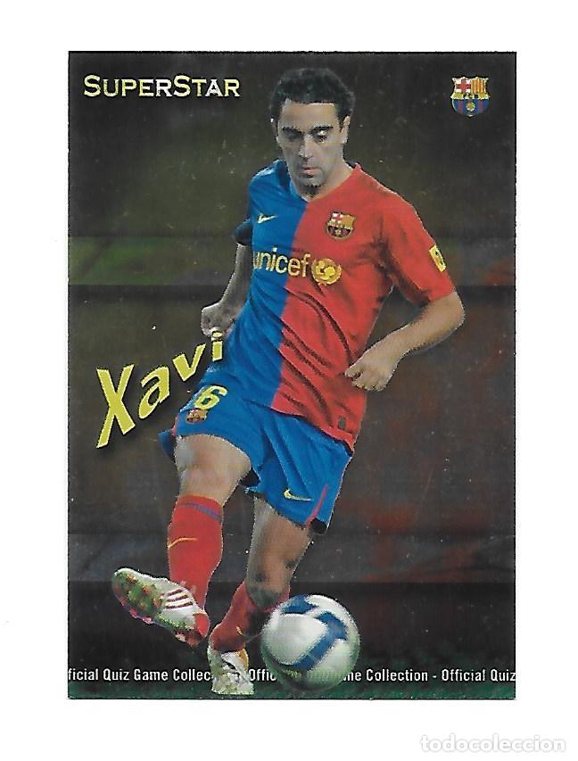 Fu&szlig;ball-Sticker: 24 XAVI (F.C BARCELONA) SUPERSTAR BRILLO LISO , MUNDICROMO QUIZ GAME LIGA 2009 2010