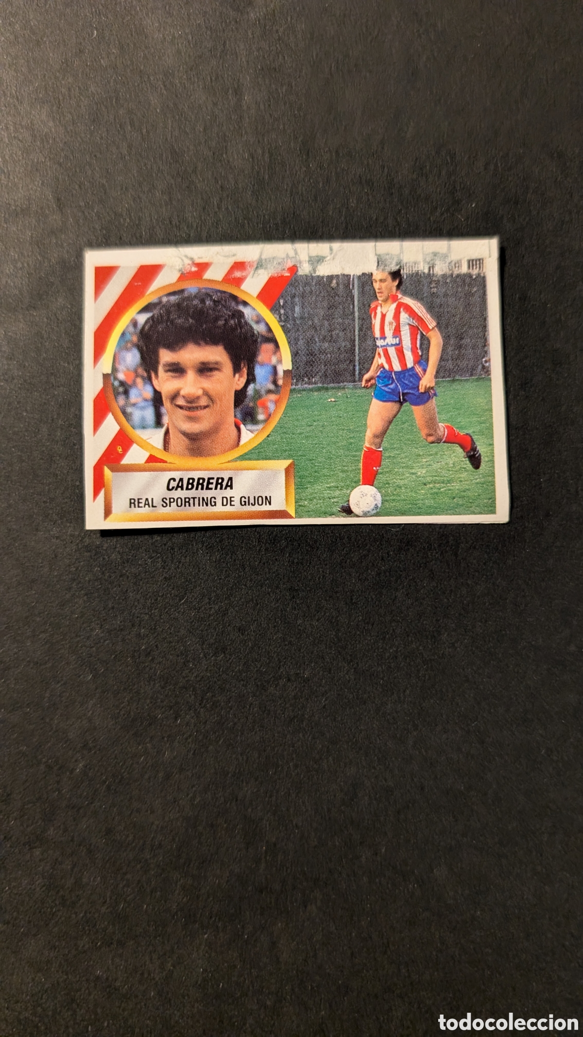 Cromos de F&uacute;tbol: CABRERA SPORTING GIJON BAJA LIGA ESTE 1988/89 88 89 RECORTADO RECUPERADO
