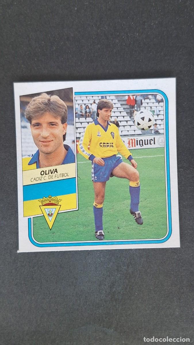 Football Stickers: L2 OLIVA CADIZ C. F. LIGA ESTE 1989 1990 89 90 RECUPERADO DESPEGADO