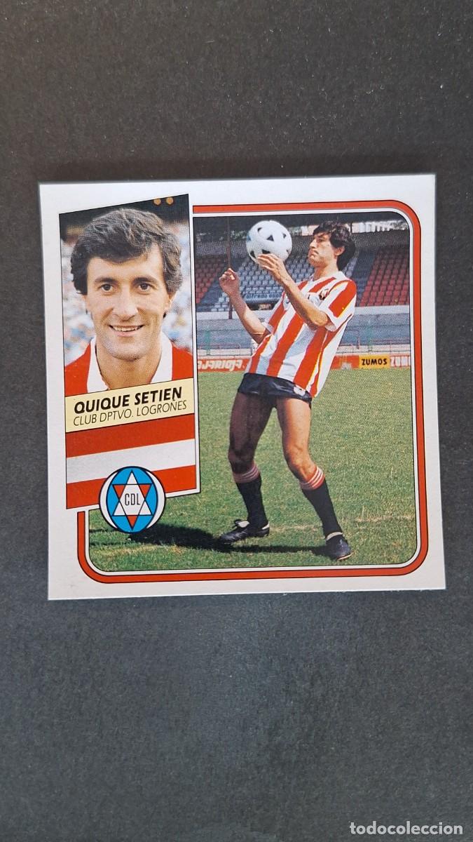 Fu&szlig;ball-Sticker: L2 QUIQUE SETIEN C. D. LOGRO&Ntilde;ES LIGA ESTE 1989 1990 89 90 RECUPERADO DESPEGADO
