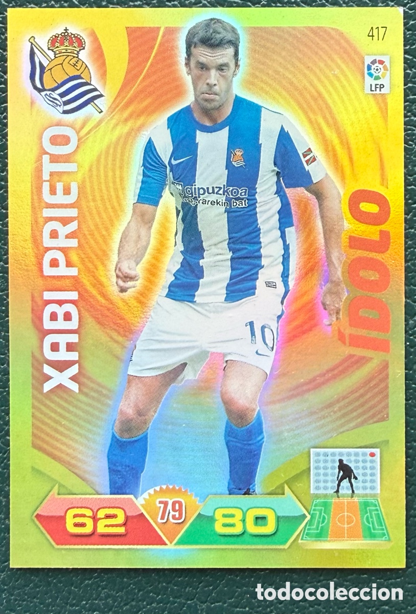Cromos de F&uacute;tbol: 417 XABI PRIETO REAL SOCIEDAD IDOLO FICHA ALBUM ADRENALYN XL 2011 2012 11 12