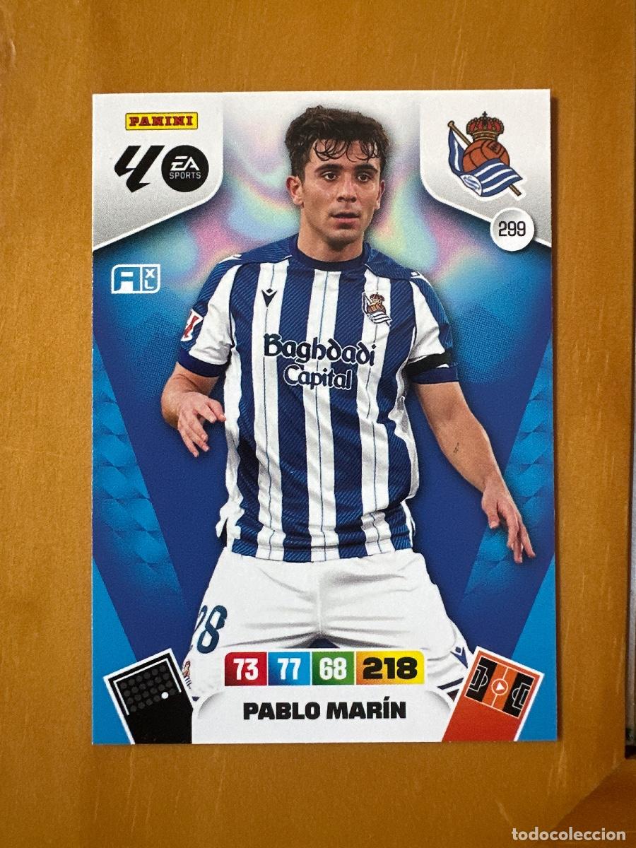 Cromos de F&uacute;tbol: 299 Pablo Mar&iacute;n, Real Sociedad, Panini Adrenalyn XL La Liga 2025 2026 25 26
