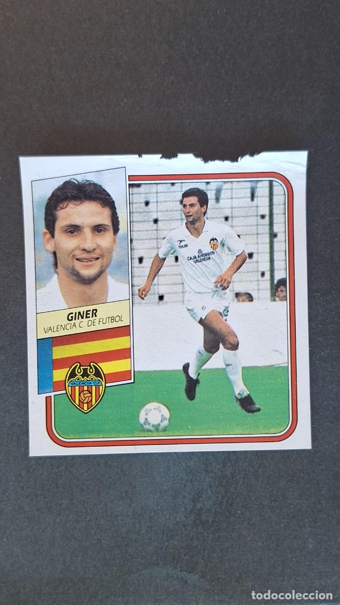 Fu&szlig;ball-Sticker: L2 GINER VALENCIA C. F. LIGA ESTE 1989 1990 89 90 RECUPERADO DESPEGADO