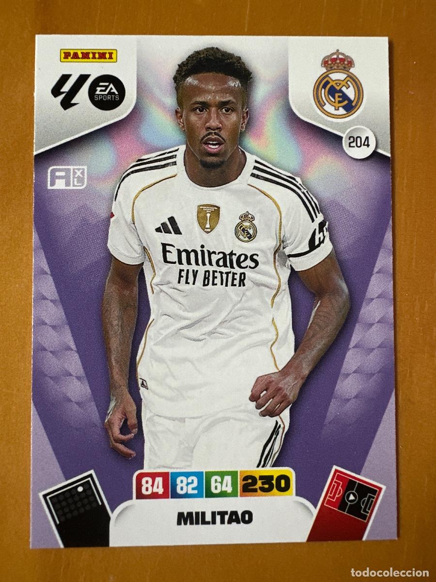 Cromos de f&uacute;tbol: 204 Eder Militao, Real Madrid, Panini Adrenalyn XL La Liga 2025 2026 25 26