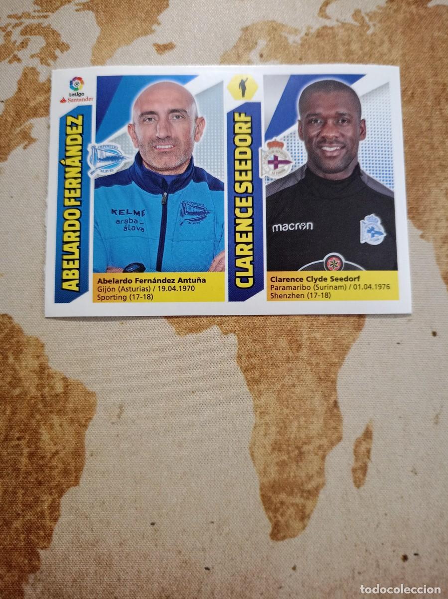 Cromos de f&uacute;tbol: Mercado de invierno 40 ABELARDO FERN&Aacute;NDEZ / CLARENCE SEEDORF Liga este 2017-18