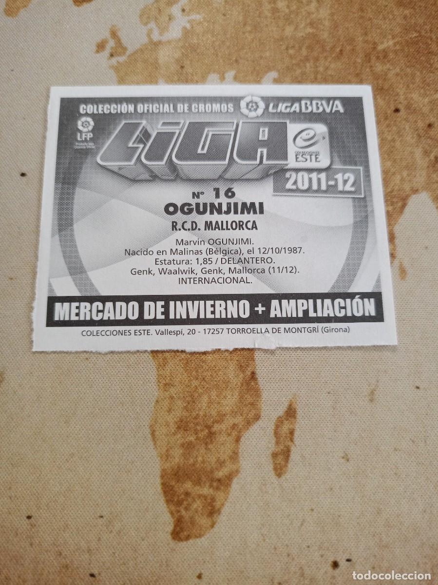 Cromos de f&uacute;tbol: Mercado de invierno 16 OGUNJIMI Liga este 2011-12 - Foto 2