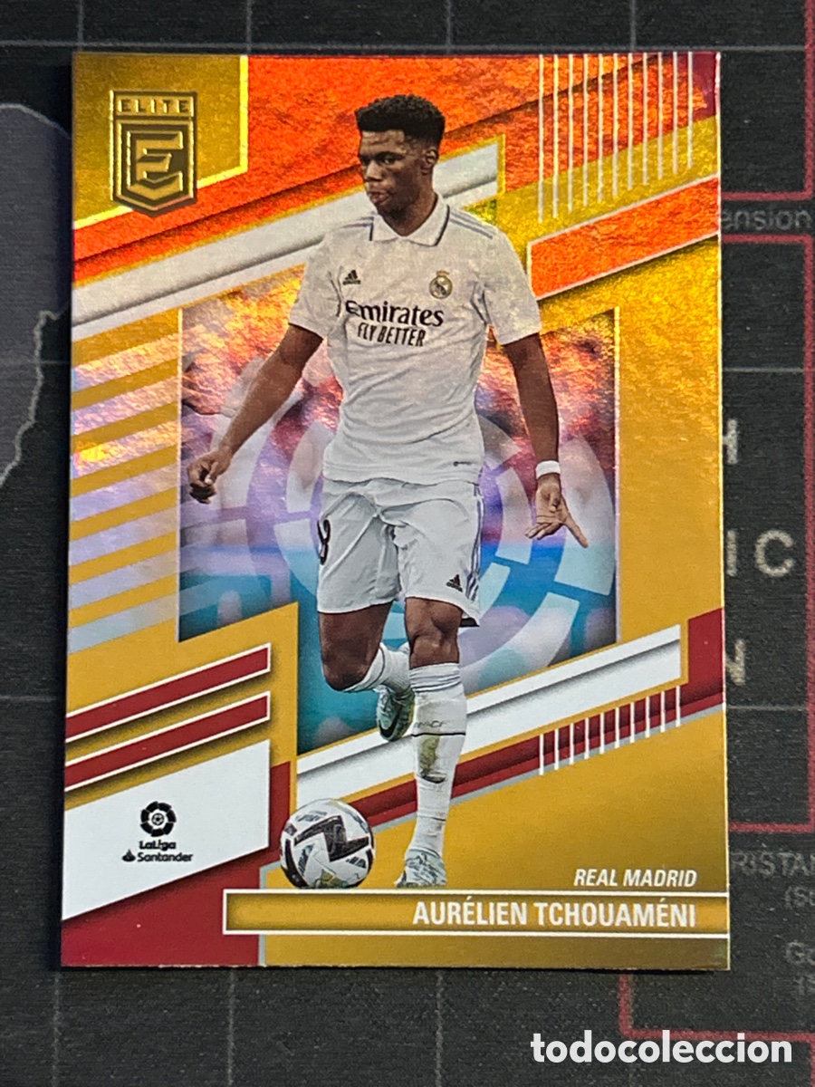 Cromos de f&uacute;tbol: 142 AURELIEN TCHOUAMENI (REAL MADRID) RED LISO PANINI DONRUSS ELITE 2022 2023 22 23