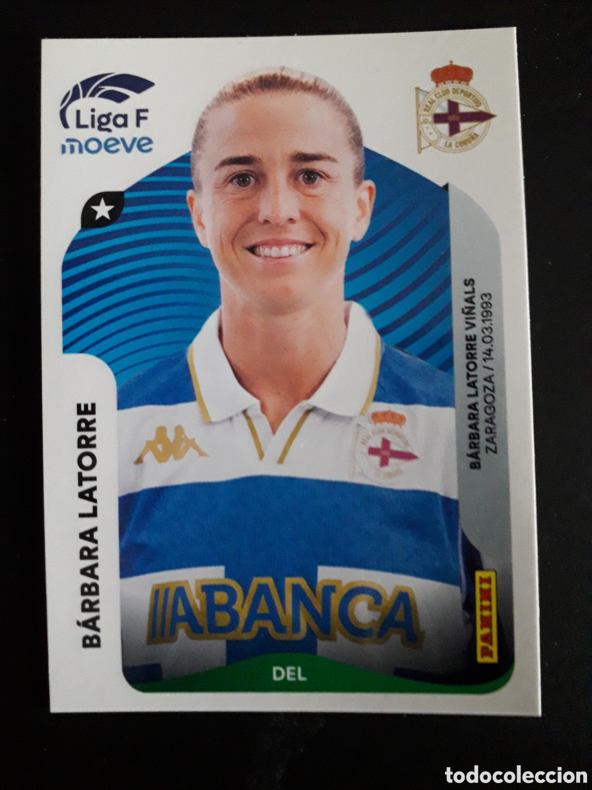 Cromos de f&uacute;tbol: B&Aacute;RBARA LATORRE DEP CORU&Ntilde;A N&deg; 139 LIGA F FEMENINA 2025 2026 25 26 PANINI SIN PEGAR PEDIDO M&Iacute;NIMO 3&euro;.