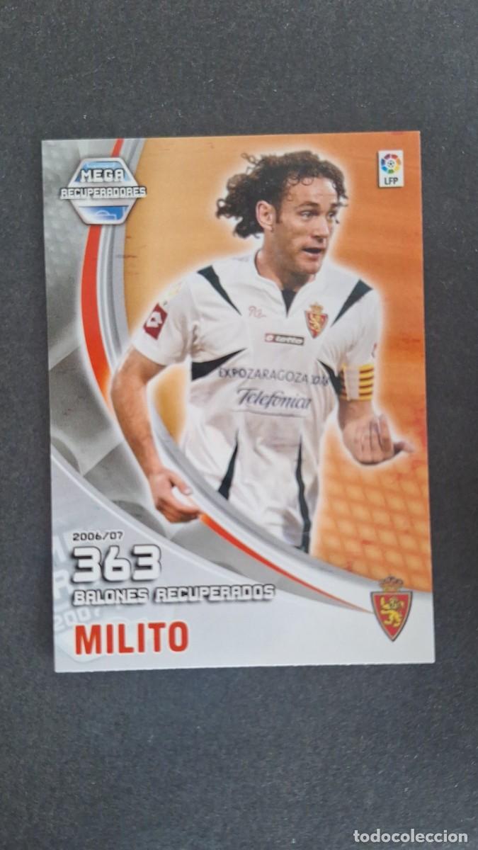 Cromos de F&uacute;tbol: L2 MILITO REAL ZARAGOZA 397 MEGA RECUPERADORES PANINI MEGACRACKS 2007 2008 07 08
