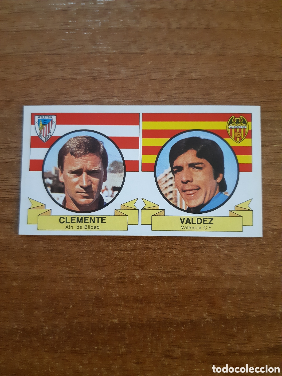 Figurine di Calcio: Entrenadores Clemente - Valdez (Athletic-Valencia) liga 85-86 ESTE. Nunca pegado