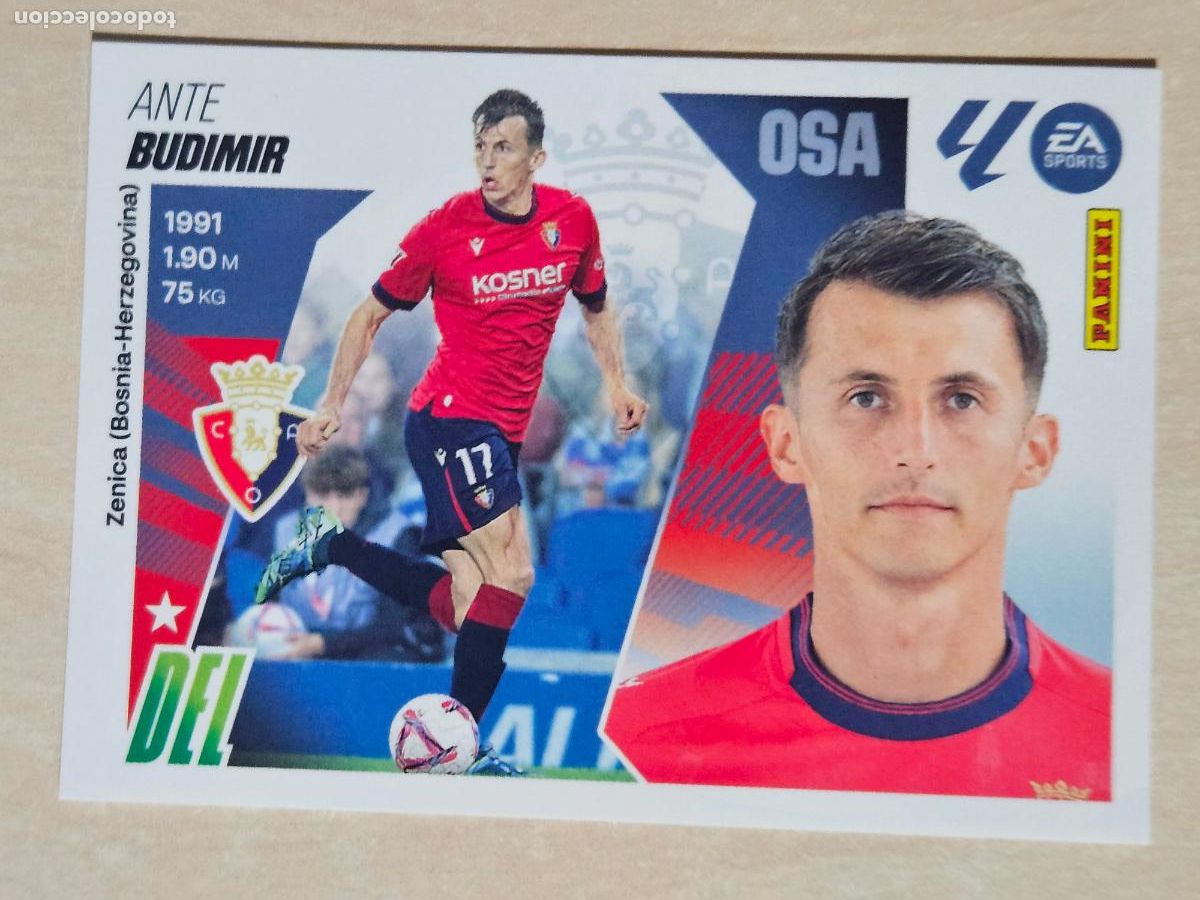 Cromos de f&uacute;tbol: CROMO N&ordm; 19 BUDIMIR - OSASUNA - EDICIONES ESTE 2025-26 - 25/26 (NUEVO)