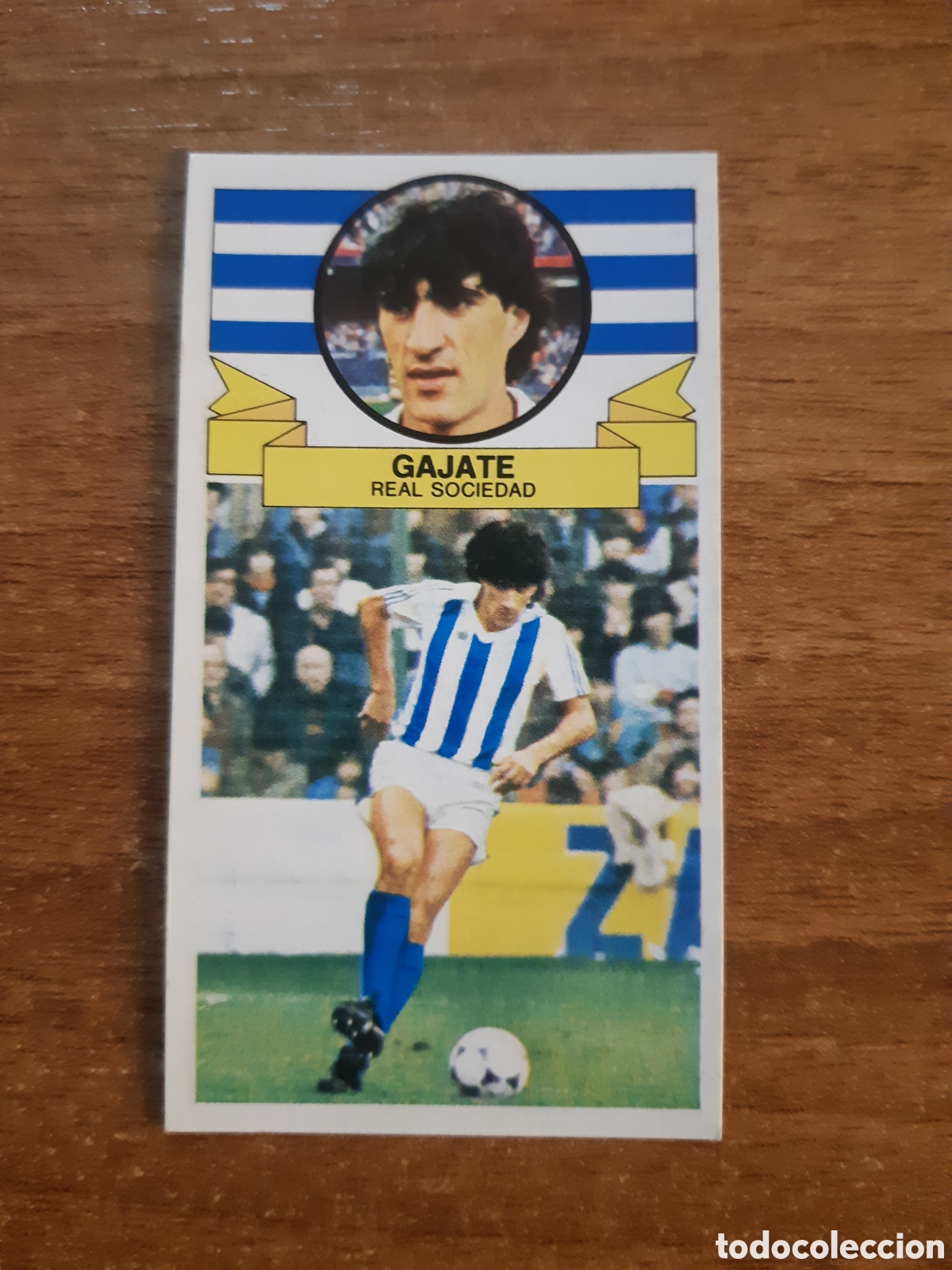 Cromos de F&uacute;tbol: Gajate (Real Sociedad) Liga 85-86 ESTE. Nunca pegado, sin pegar