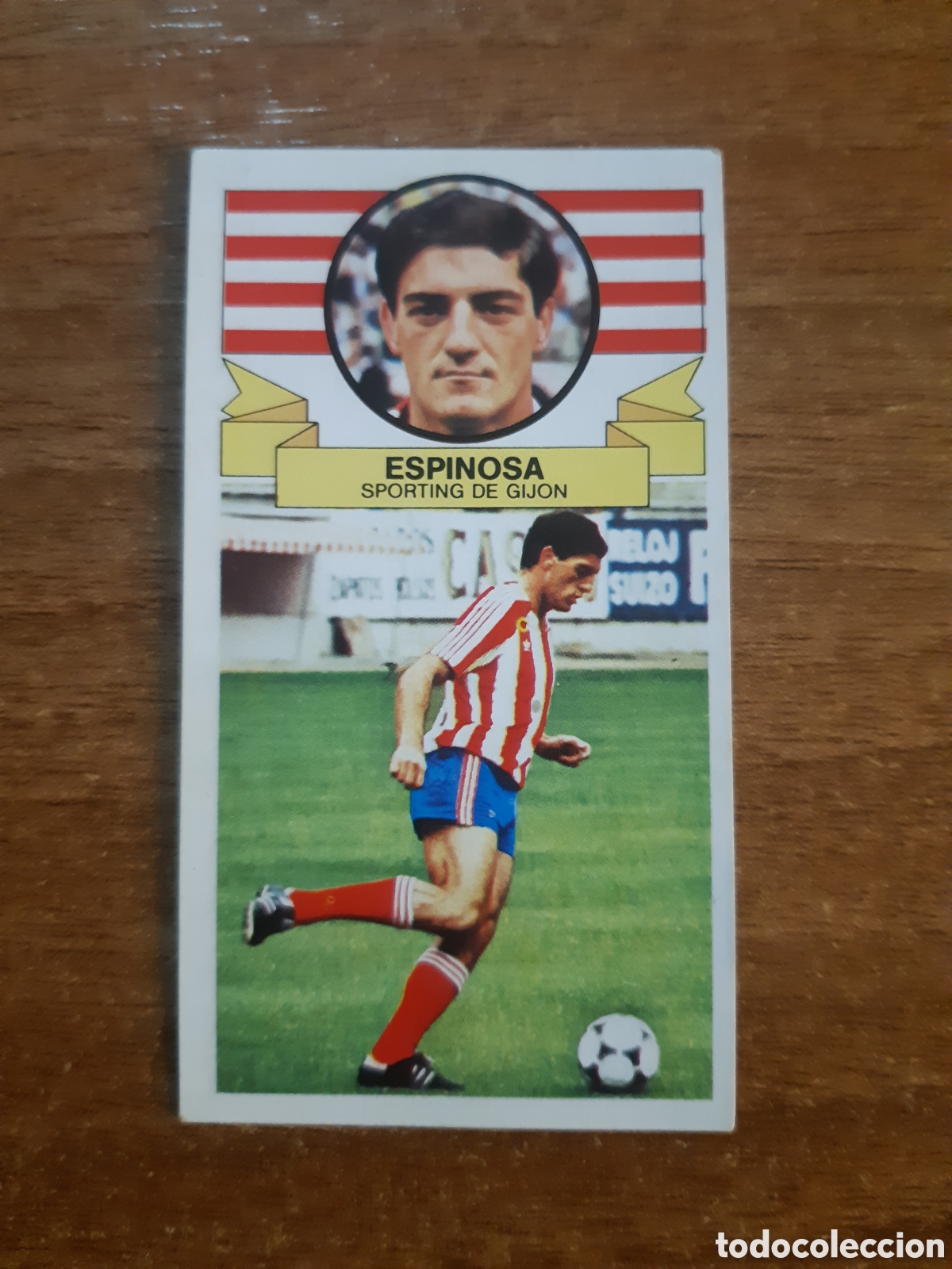 Cromos de F&uacute;tbol: Espinosa (Sporting Gij&oacute;n) Liga 85-86 ESTE. Nunca pegado, sin pegar