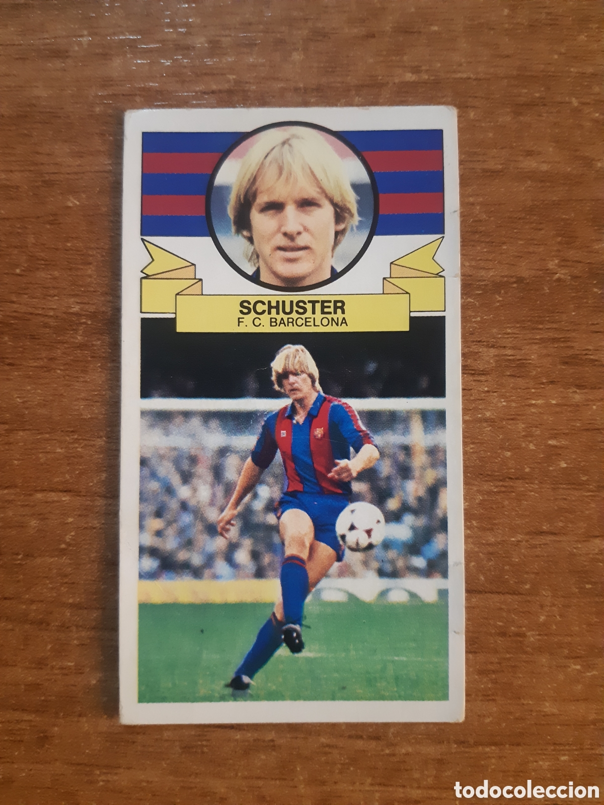 Cromos de F&uacute;tbol: Schuster (Barcelona) Liga 85-86 ESTE. Nunca pegado, sin pegar