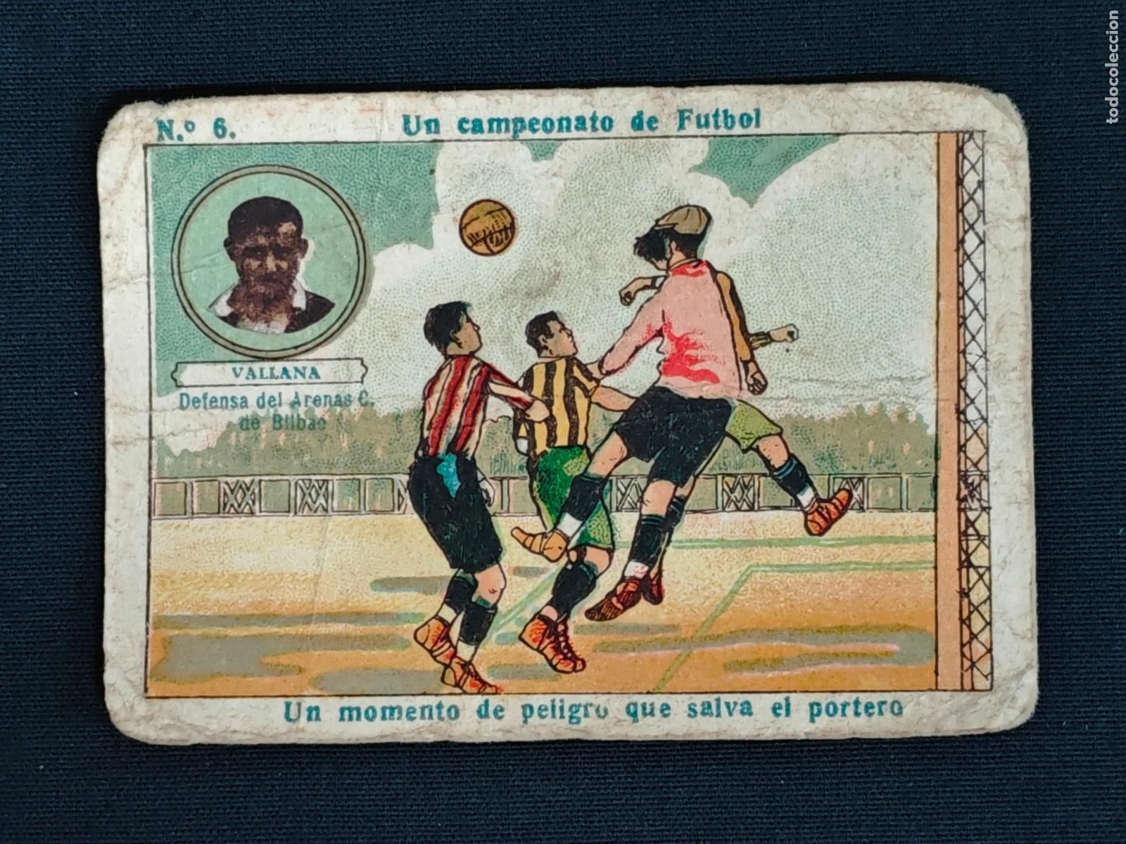 Figurine di Calcio: CROMO - UN CAMPEONATO DE FUTBOL - N&ordm; 6 - VALLANA - ARENAS C. DE BILBAO - AMATLLER