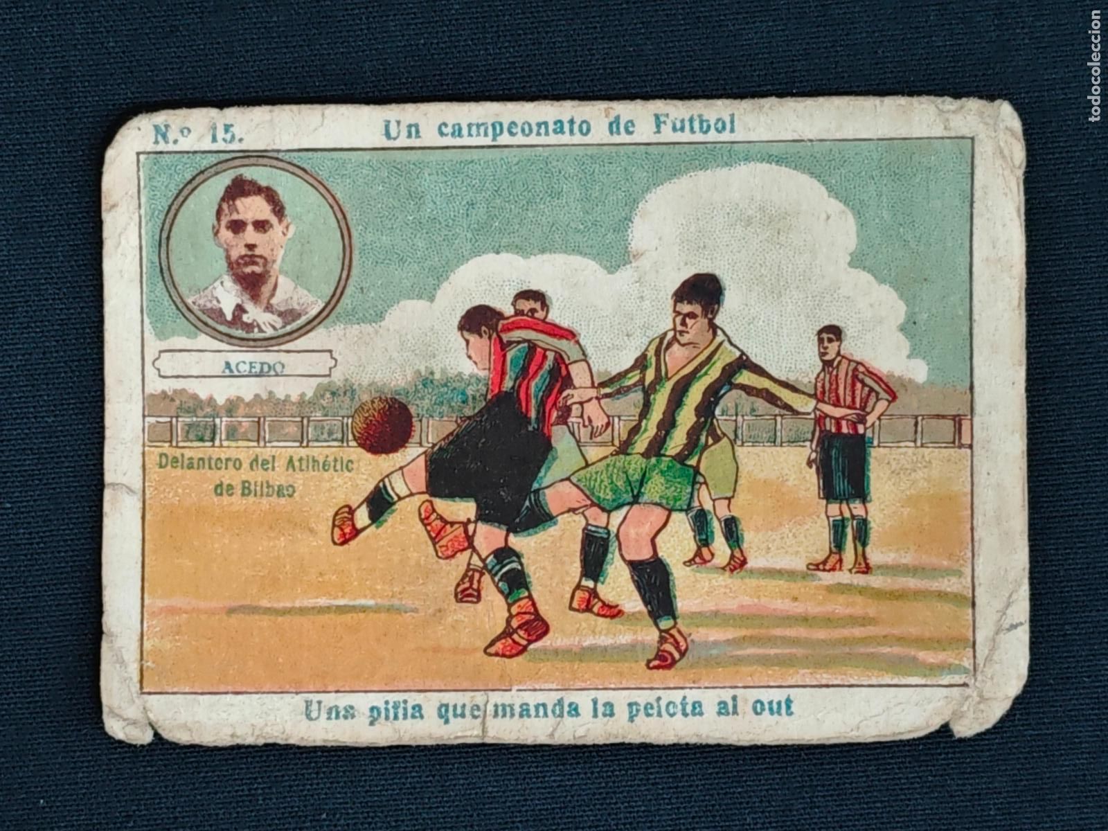 Figurine di Calcio: CROMO - UN CAMPEONATO DE FUTBOL - N&ordm; 15 - ACEDO - ATHLETIC DE BILBAO - AMATLLER
