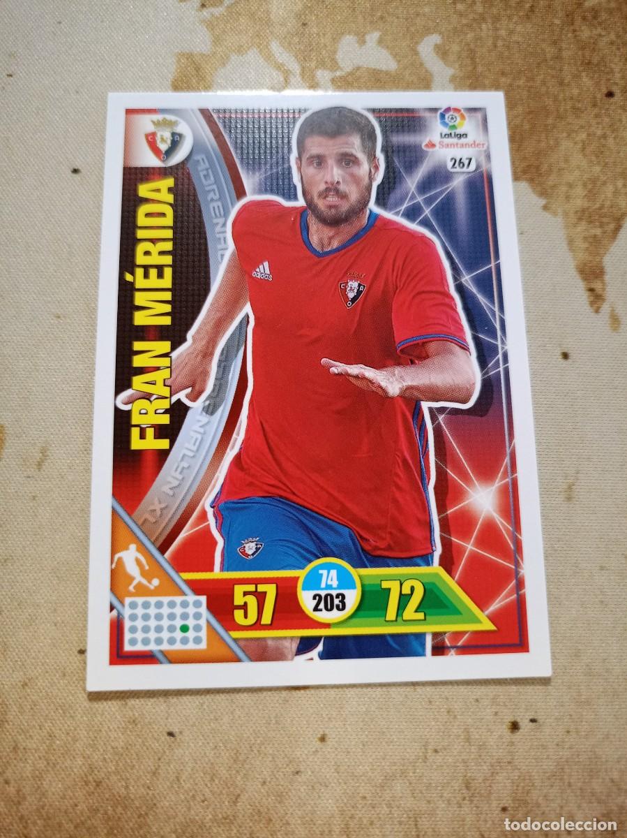 Cromos de f&uacute;tbol: Osasuna 267 FRAN M&Eacute;RIDA Adrenalyn 2016-17