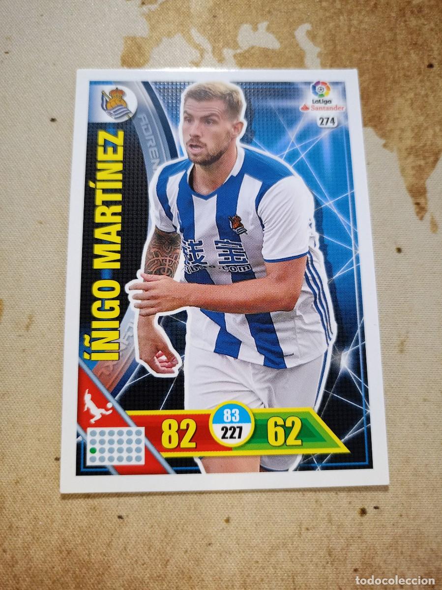 Cromos de F&uacute;tbol: Real Sociedad 274 I&Ntilde;IGO MART&Iacute;NEZ Adrenalyn 2016-17